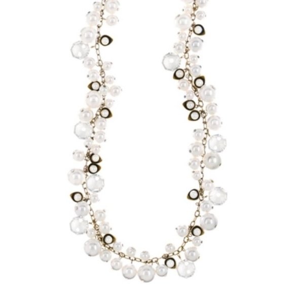 Chloe +Isabel Lotus Pearl & Crystal Drop Necklace - Picture 7 of 10